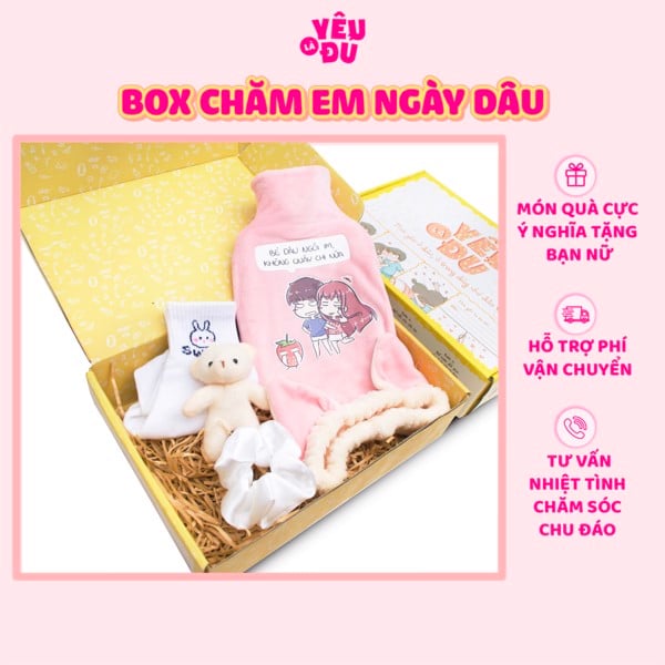  Box Chăm Em Mỗi Ngày Dâu - Món quà ý nghĩa tặng người yêu - Yêu Là Đủ Shop 