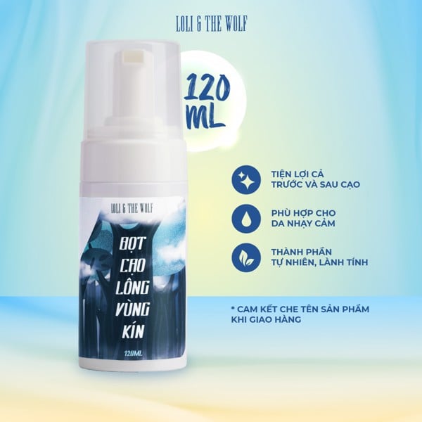  Bọt cạo lông vùng kín 120ml - LOLI & THE WOLF 
