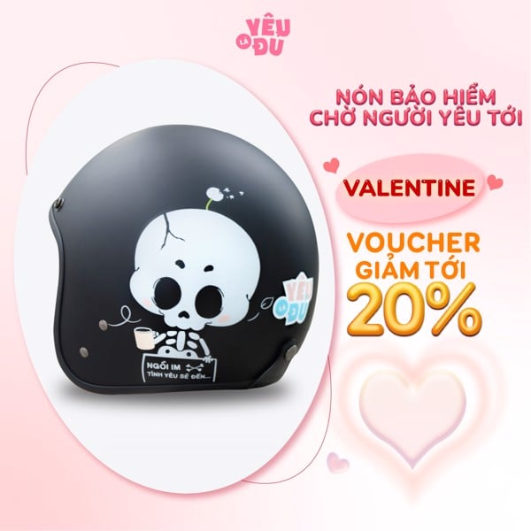  Nón bảo hiểm Bộ xương - Yêu là đủ shop 